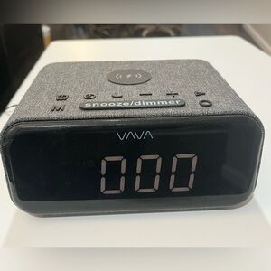 Clock with Wireless Charging Bluetooth Speaker